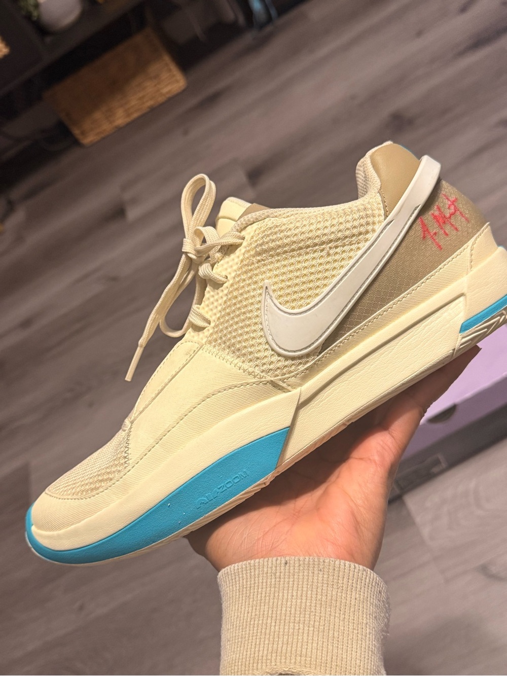 Nike Ja 1’s Men’s Coconut Milk Basketball Sneakers